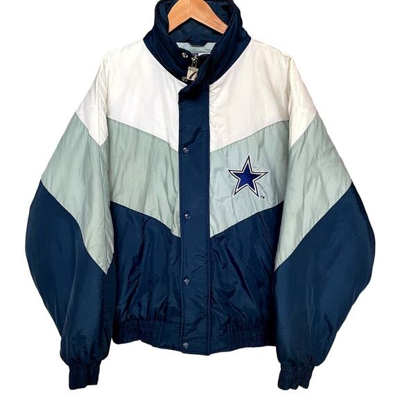 Dallas Cowboys XL Puffer Jacket | 90s Logo 7, Rare Vintage NFL Streetwear Retro - Picture 2 of 16
